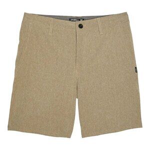 O'Neill Mens Heather Loaded 19" Hybrid Shorts Khaki Size 28 NEW